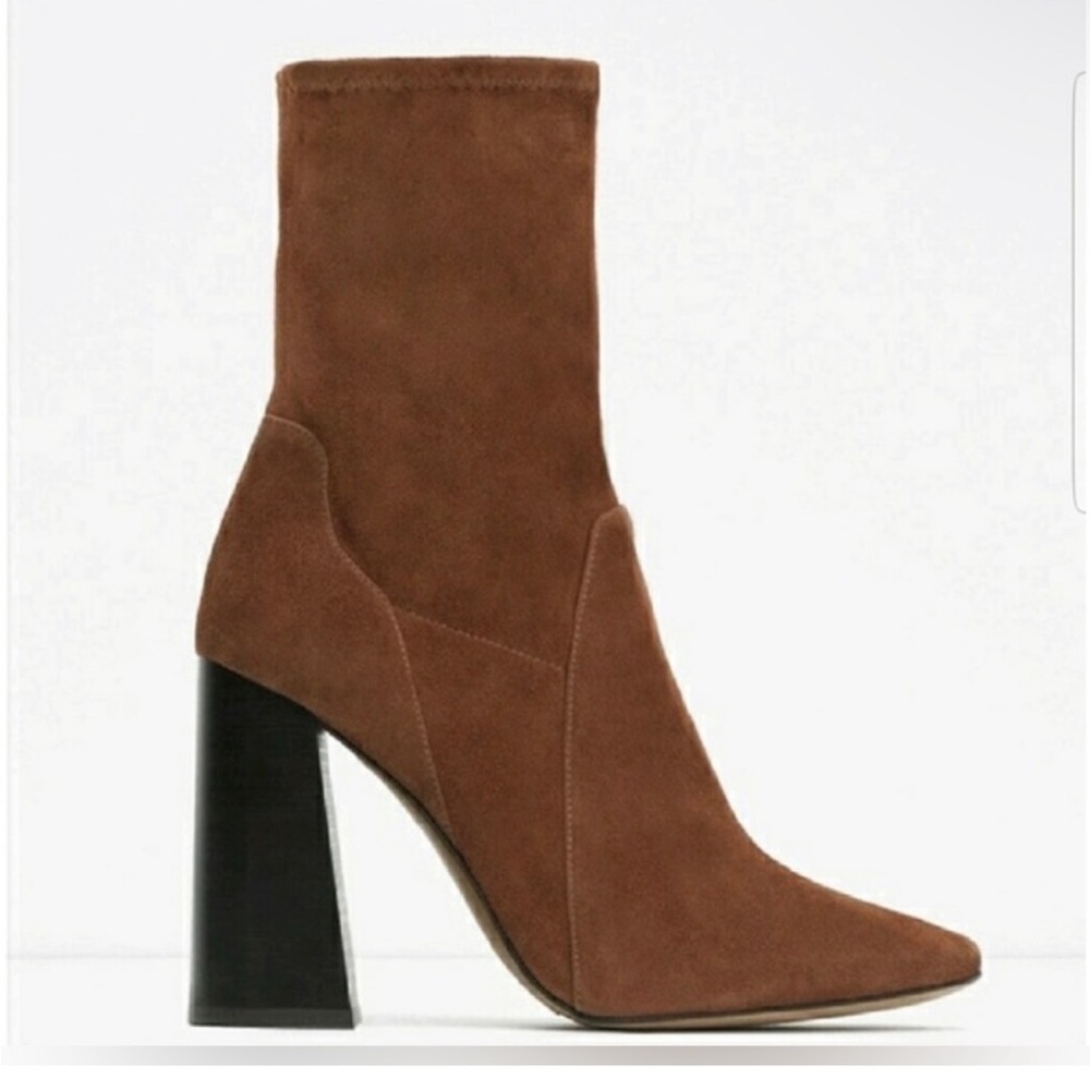 ZARA Suede Ankle Boots